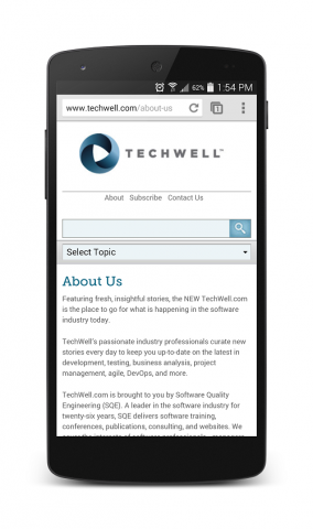 Techwell - about us (mobile)